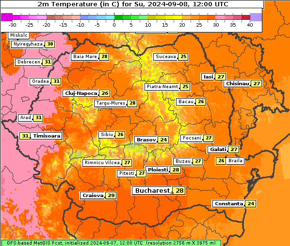 Temperatur, 8. 9. 2024