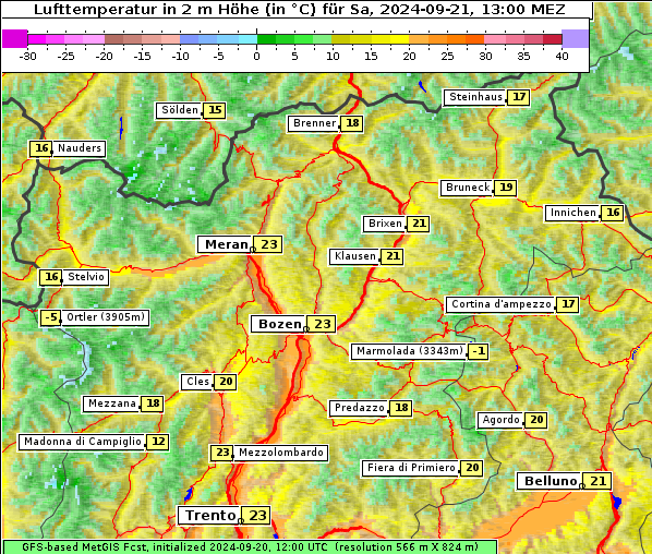 Temperatur, 21. 9. 2024