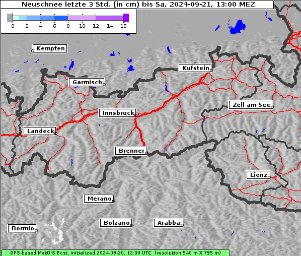 Neuschnee, 21. 9. 2024