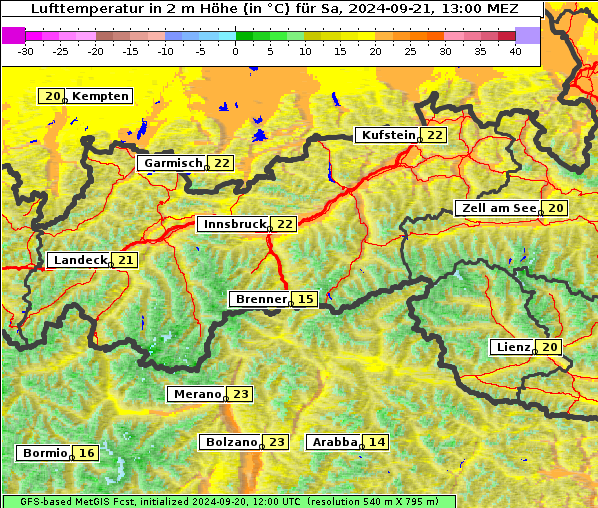 Temperatur, 21. 9. 2024