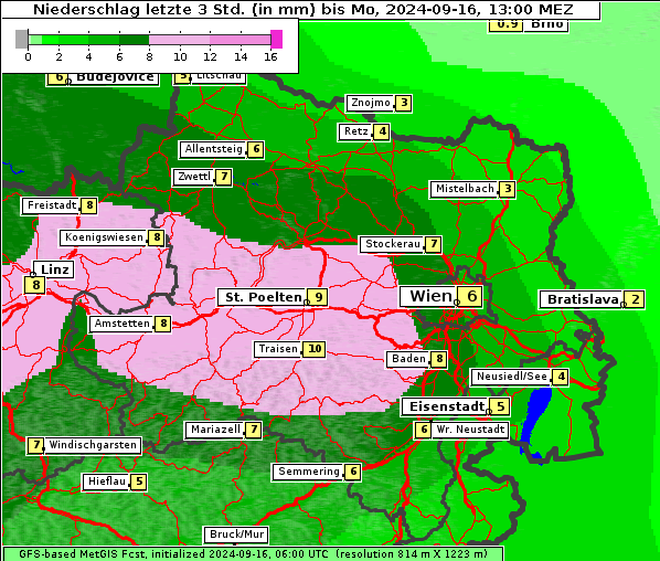 Niederschlag, 16. 9. 2024