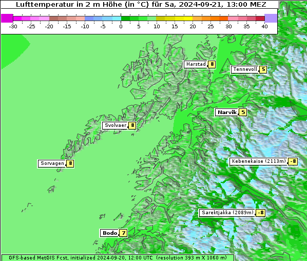 Temperatur, 21. 9. 2024