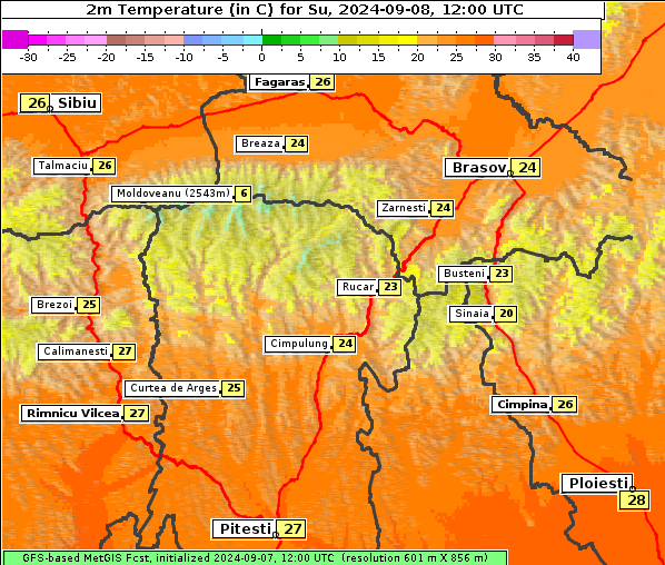 Temperatur, 8. 9. 2024