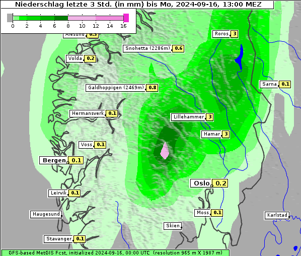 Niederschlag, 16. 9. 2024