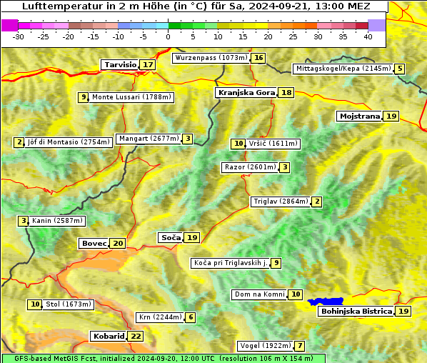 Temperatur, 21. 9. 2024