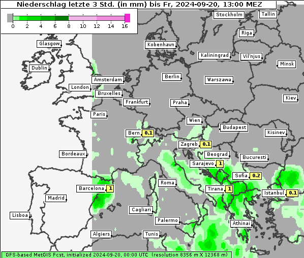 Niederschlag, 20. 9. 2024