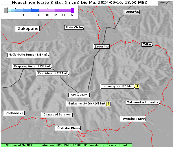 Neuschnee, 16. 9. 2024