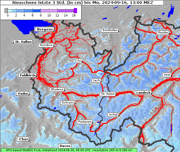 Neuschnee, 16. 9. 2024