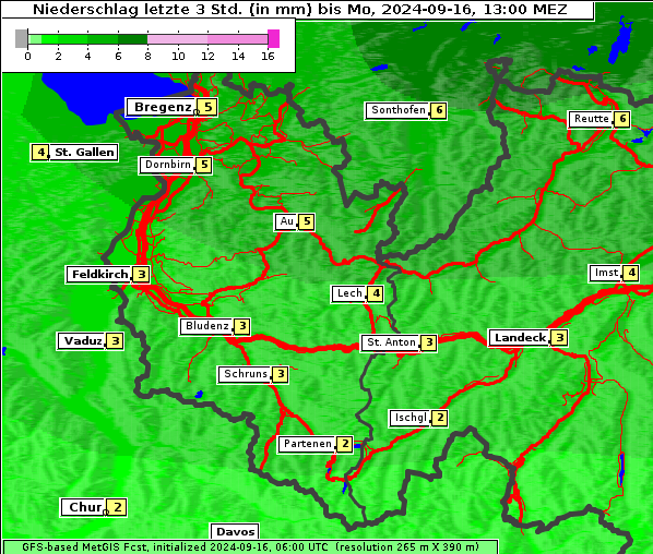 Niederschlag, 16. 9. 2024