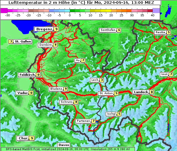 Temperatur, 16. 9. 2024