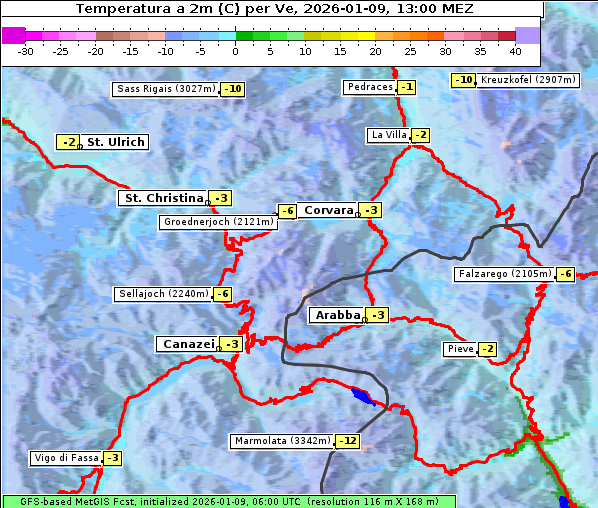 Temperatur, 9. 1. 2026