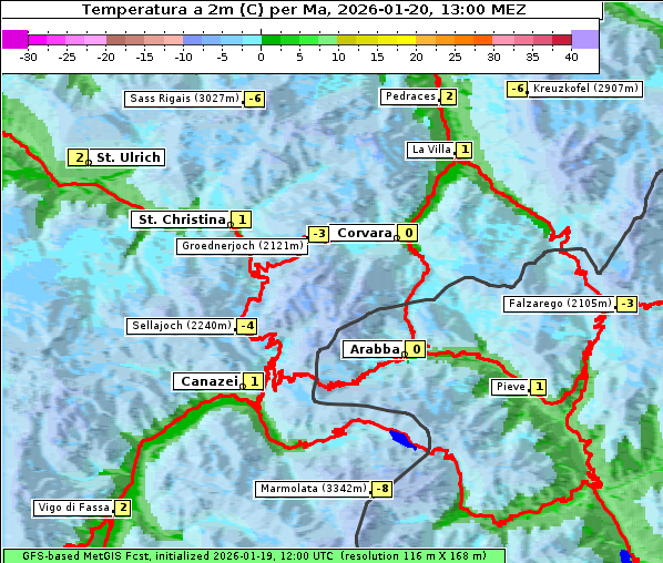 Temperatur, 20. 1. 2026