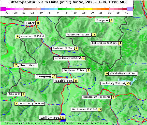 Temperatur, 30. 11. 2025