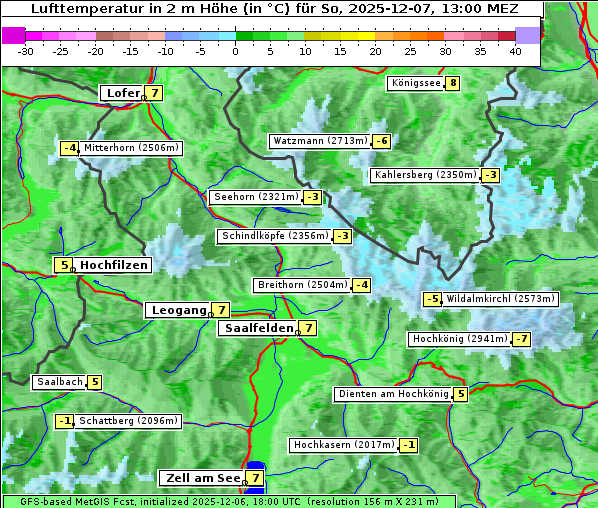 Temperatur, 7. 12. 2025