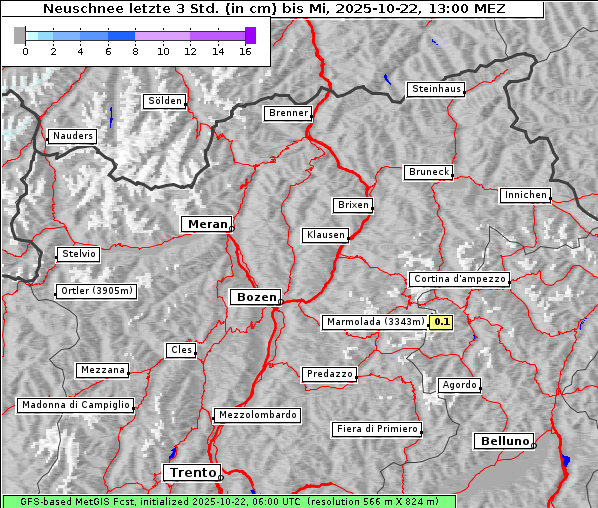 Neuschnee, 22. 10. 2025