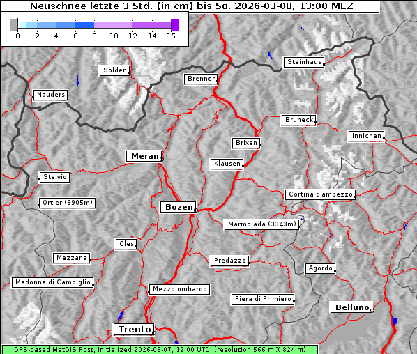 Neuschnee, 8. 3. 2026