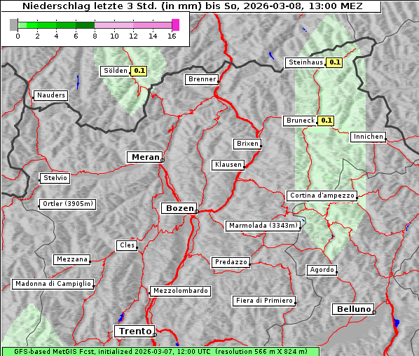 Niederschlag, 8. 3. 2026