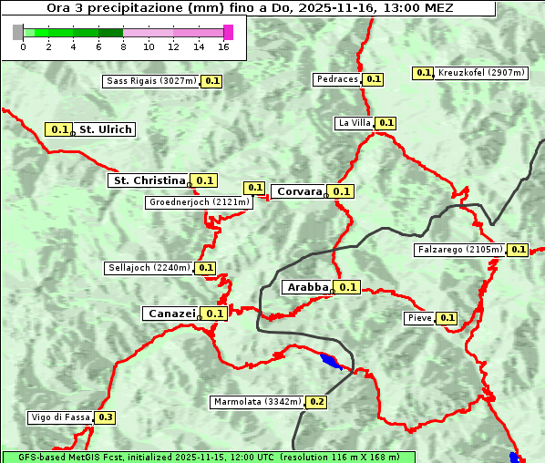 Niederschlag, 16. 11. 2025