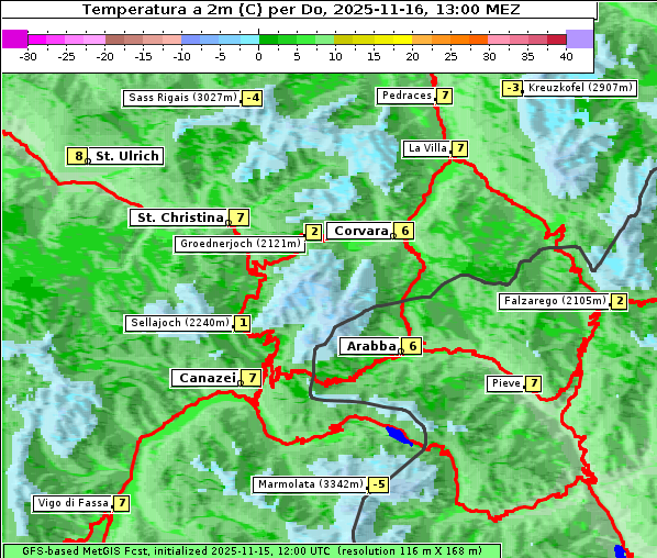 Temperatur, 16. 11. 2025