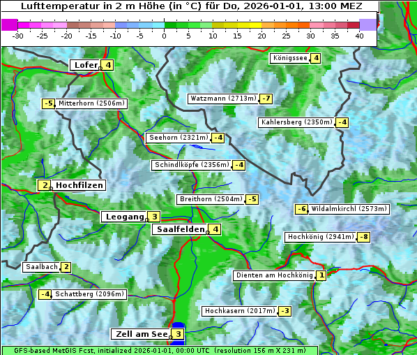 Temperatur, 1. 1. 2026