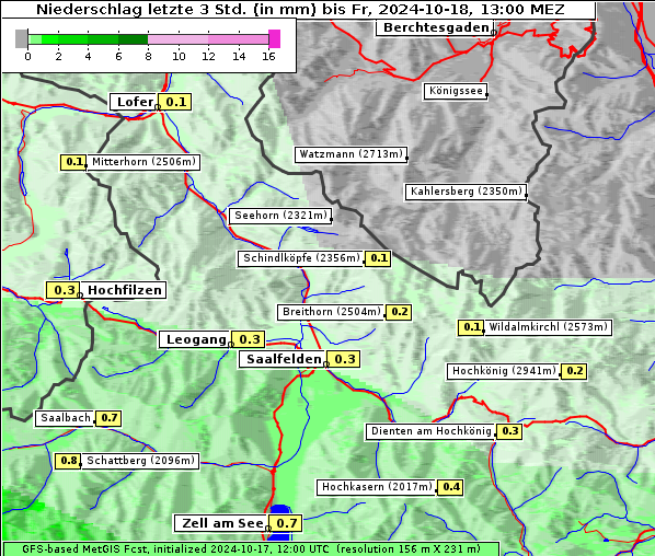 Niederschlag, 18. 10. 2024