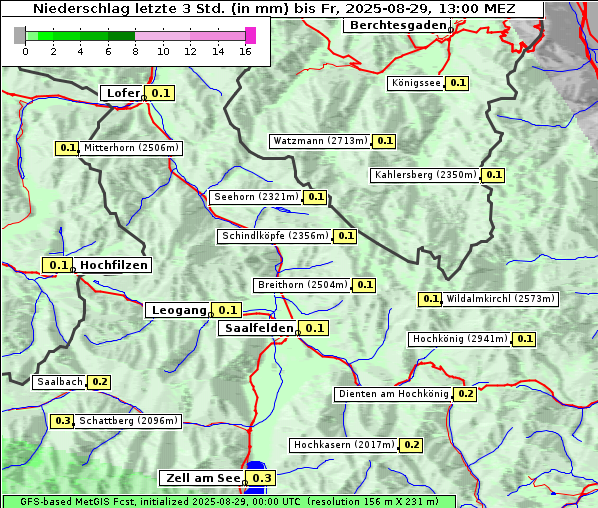 Niederschlag, 29. 8. 2025