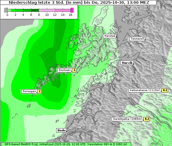 Niederschlag, 30. 10. 2025
