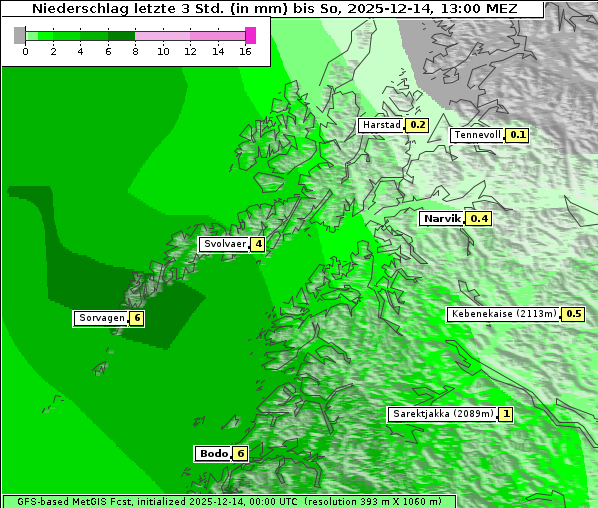Niederschlag, 14. 12. 2025