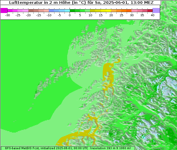 Temperatur, 1. 6. 2025