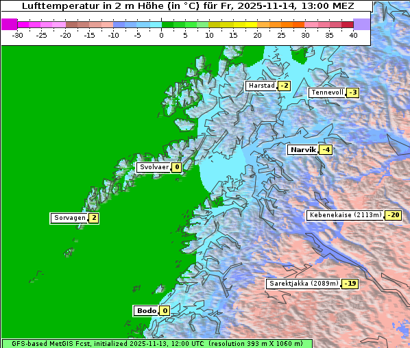 Temperatur, 14. 11. 2025