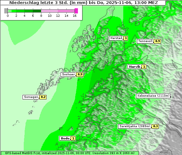 Niederschlag, 6. 11. 2025