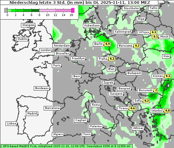 Niederschlag, 11. 11. 2025