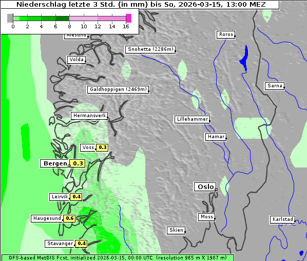 Niederschlag, 15. 3. 2026