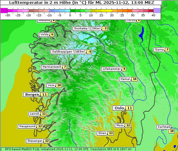 Temperatur, 12. 11. 2025