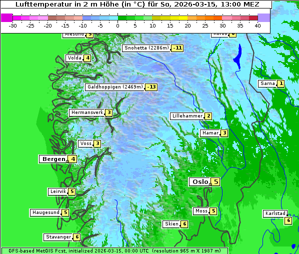 Temperatur, 15. 3. 2026