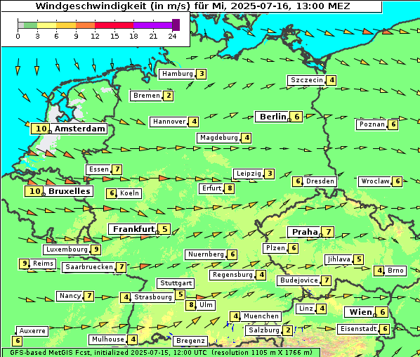Wind, 16. 7. 2025