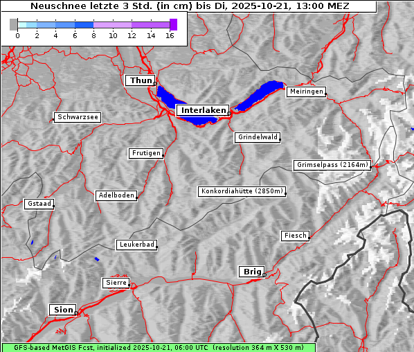 Neuschnee, 21. 10. 2025