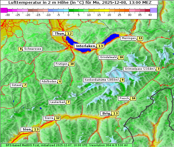 Temperatur, 8. 12. 2025