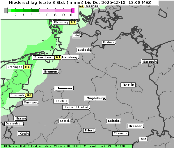 Niederschlag, 18. 12. 2025