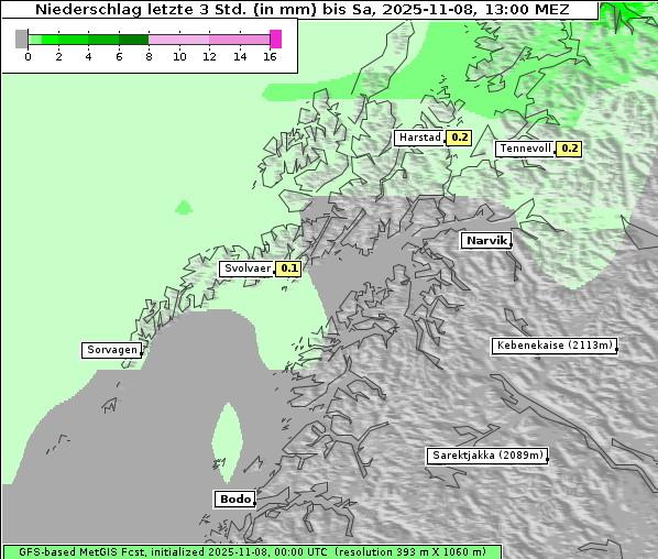 Niederschlag, 8. 11. 2025