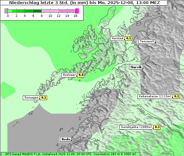 Niederschlag, 8. 12. 2025