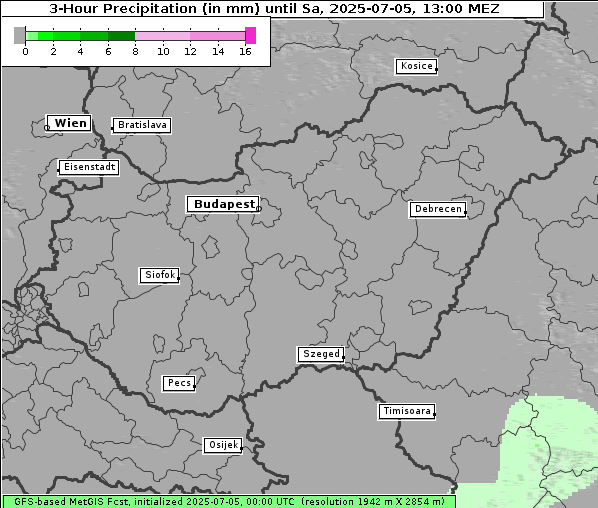 Niederschlag, 5. 7. 2025