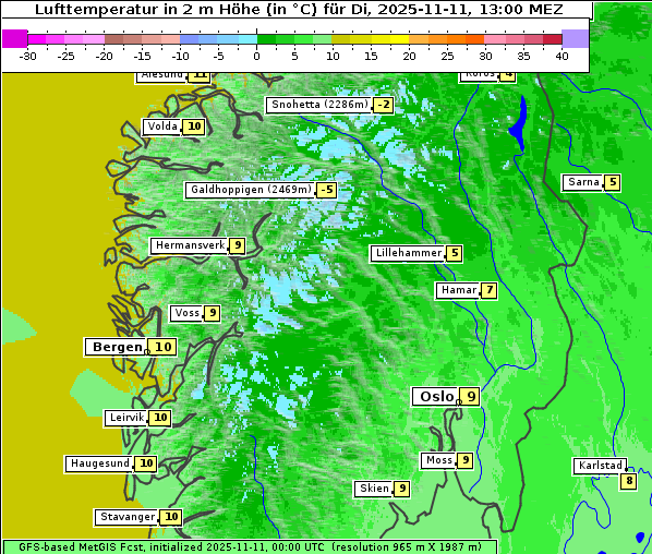Temperatur, 11. 11. 2025