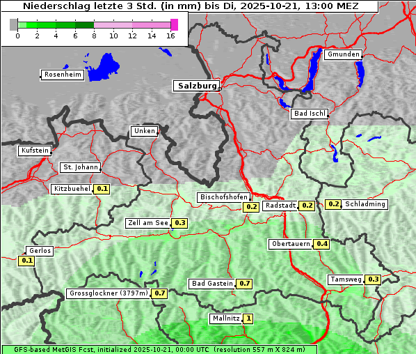 Niederschlag, 21. 10. 2025