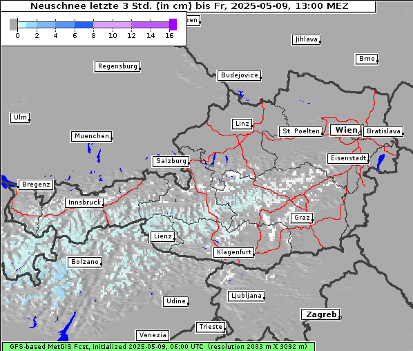 Neuschnee, 9. 5. 2025