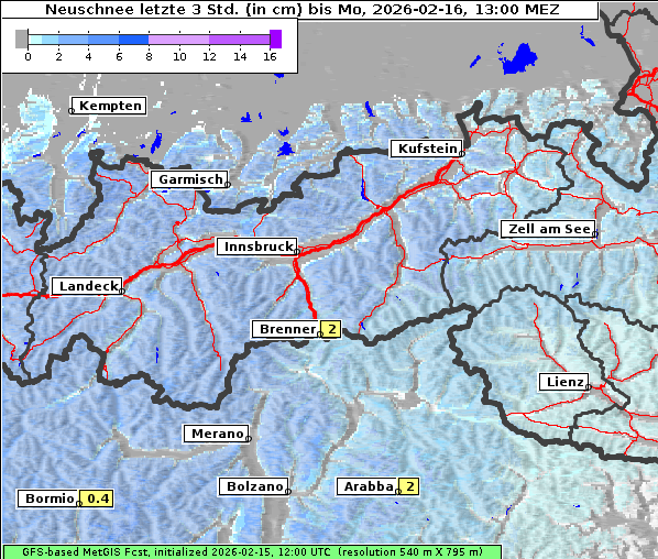 Neuschnee, 16. 2. 2026