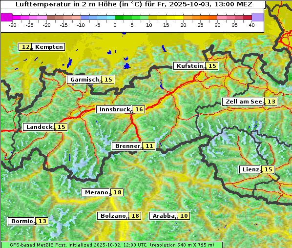 Temperatur, 3. 10. 2025