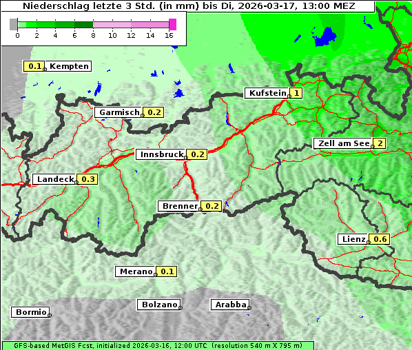 Niederschlag, 17. 3. 2026