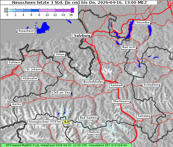 Neuschnee, 16. 4. 2026