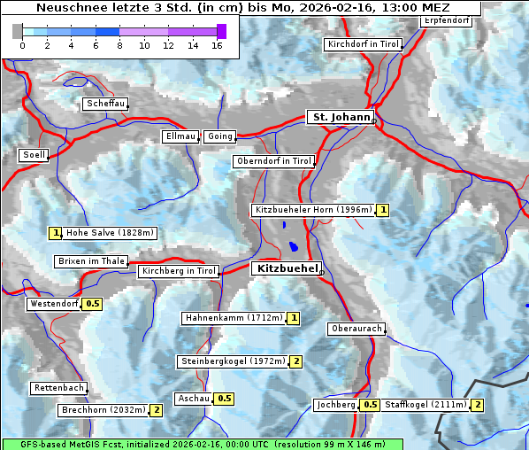 Neuschnee, 16. 2. 2026